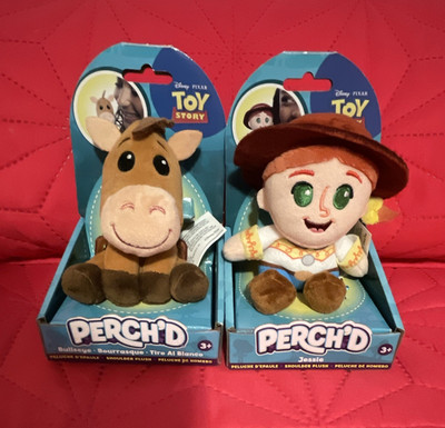Disney Pixar Toy Story PERCH'D Shoulder Plush Set Jessie & Bullseye