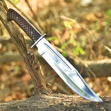 Custom Made Hunting Bowie Knife Forge High Carbon Steel Blade UU 21