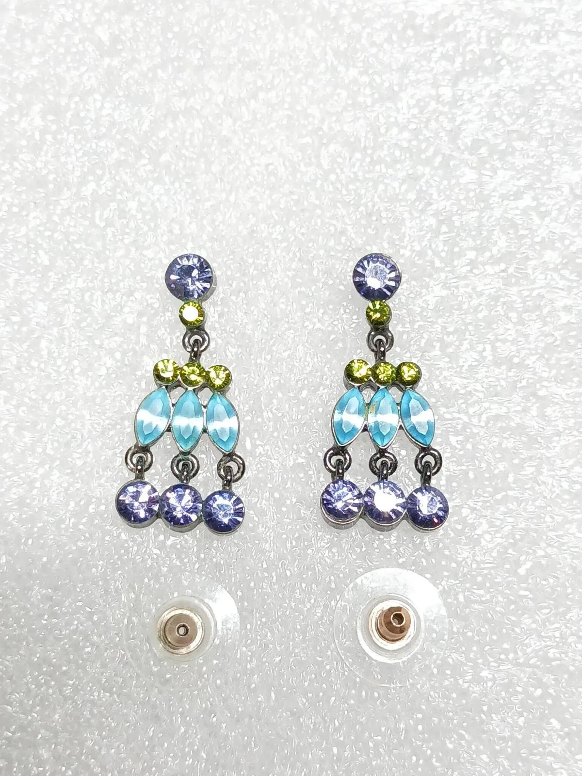 Givenchy Gemstone Dangle Earrings Bow Design Blue… - image 5