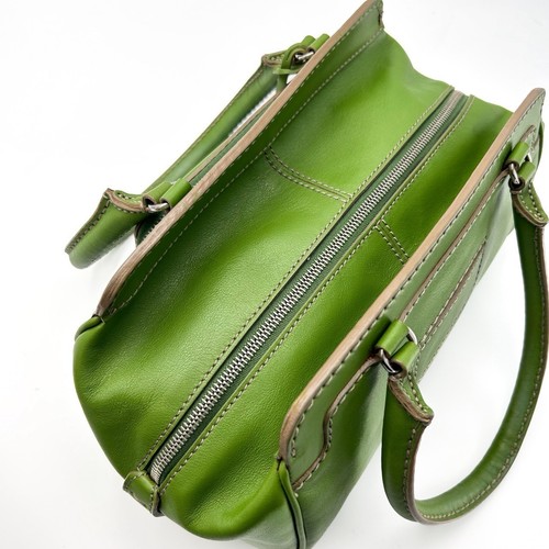 Tod’s Leder Handtasche grün Mini Boston Style Top Handle Bag Y2K aus Japan - Bild 20 von 24