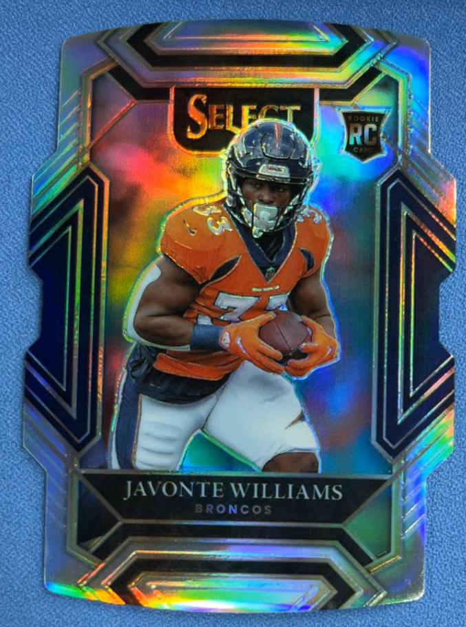 2021 Panini Select - Club Level Javonte Williams #257 Silver Prizm Die-Cut (RC)
