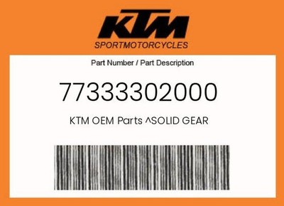 KTM Genuine Solid Gear - 77333302000