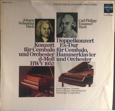 LP J.S. Bach / C.P.E. Bach Konzert Für Cembalo Und Orchester D-Moll BWV 1052 /