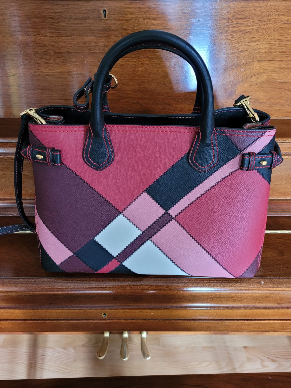 Burberry Colorblock Leather Patchwork Banner Tote - image 2