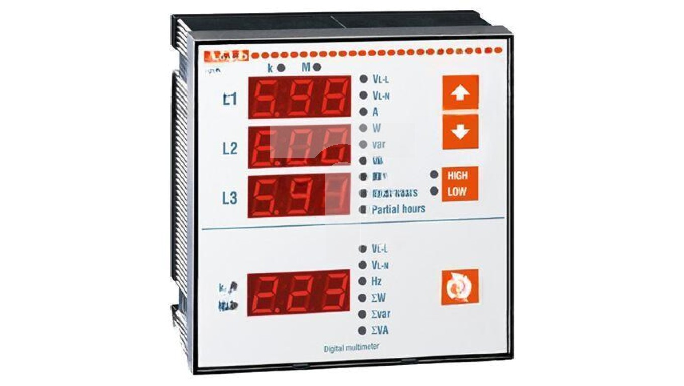Network parameter meter, for panel, LED DMK 20