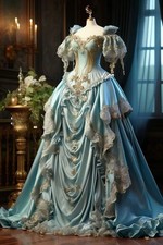 Victoria Prom Dress Sky Blue Corset Corset Lace Applique Pleated  Evening Gowns