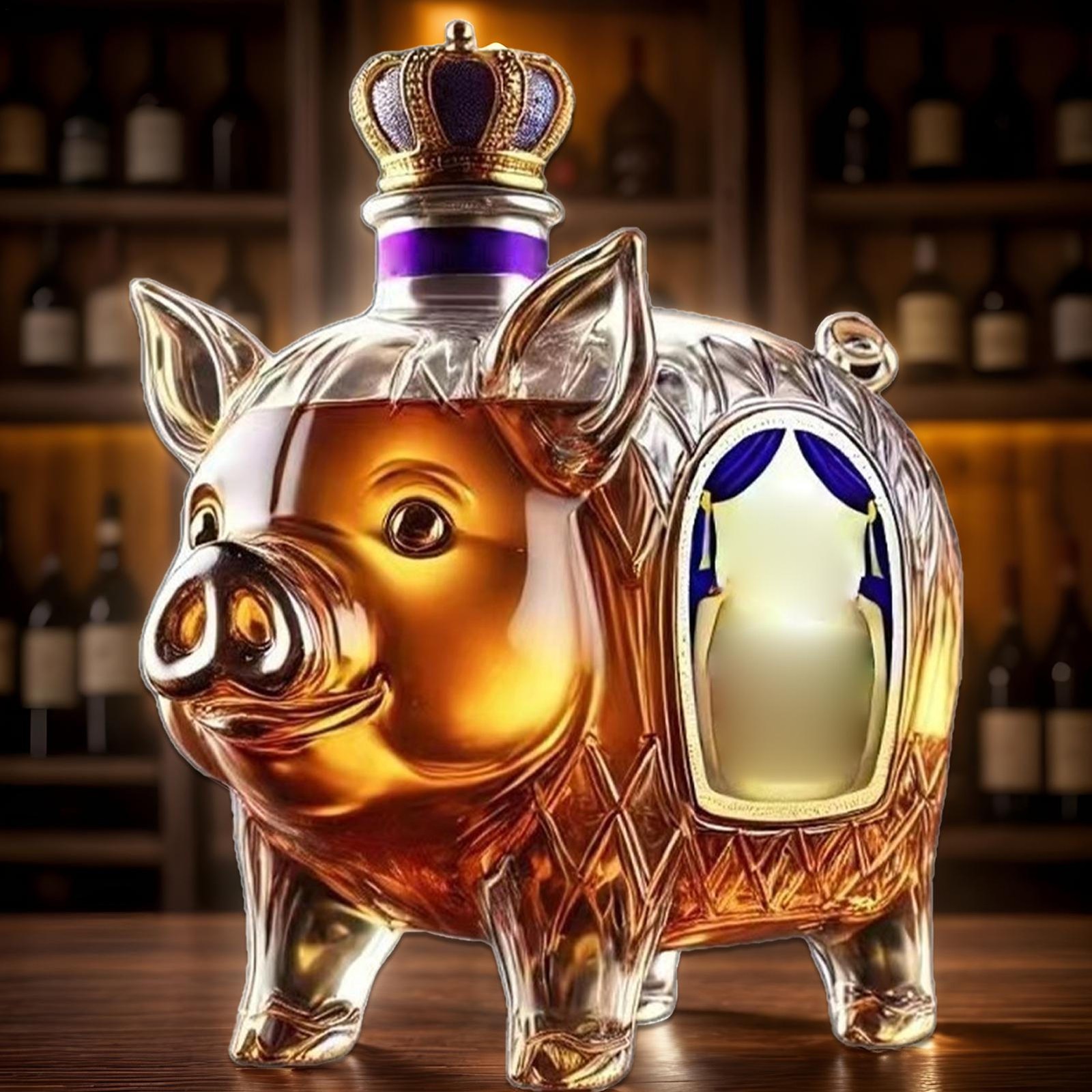 Whiskey Bottle Animal Red Wine Decanter Decorative Empty Liquor Bottle 