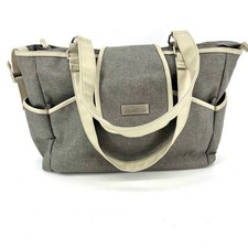 Just One You gray diaper bag with accessories