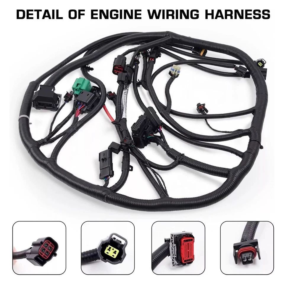 6.0L Engine Wiring Harness for Ford F250 F350 F450 Super Duty Diesel 2005-2007 - Imagem 2 de 4