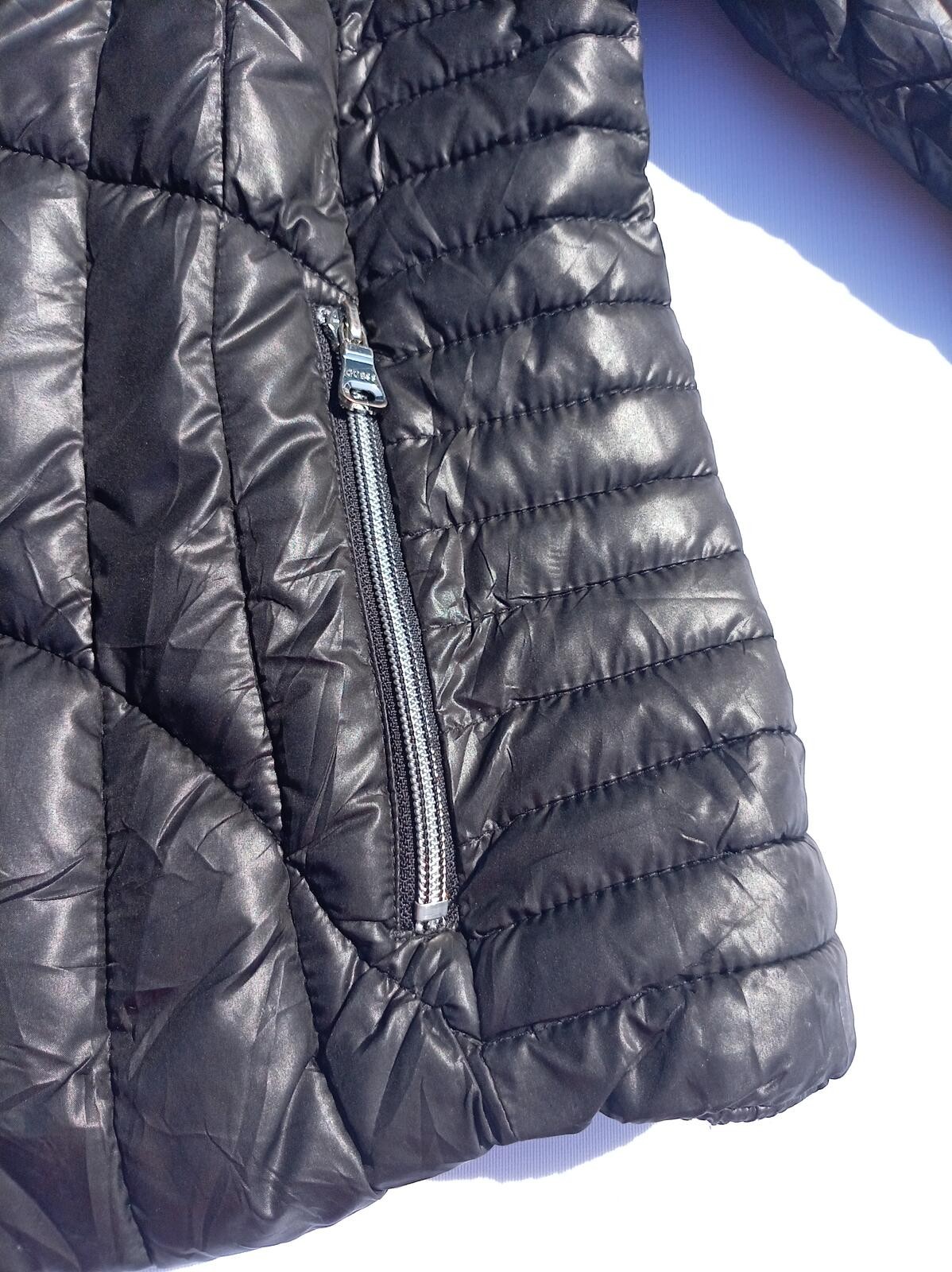 Guess Women's Medium Puffer Coat Black Padded Winter Jacket Luxury UK 10 12 image 4