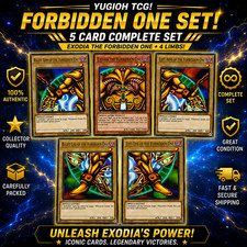 YUGIOH TCG COMPLETE 5 Card Exodia the Forbidden One Set LDK2 Common