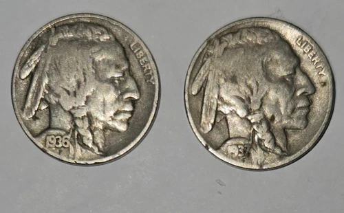 1936 1937 Buffalo Nickel