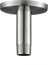 Shower Arm with Flange, 3 in Brushed Nickel Ceiling Mount Replacement Rain Showe