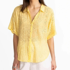 Johnny Was Audrey Mariposa Embroidered Blouse...