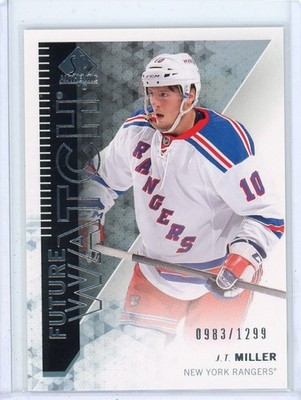 2013-14 SP Authentic JT Miller Future Watch Rookie /1299 New York Rangers T1