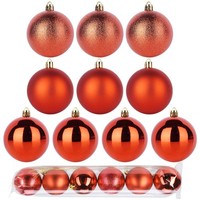 Weihnachtskugeln Christbaumschmuck Baumkugeln Bruchsicher Rot 7Cm 6Stk