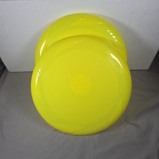 Frisbee Flying Disc Summer Spring Toys Set Of 2 Yellow 10inch