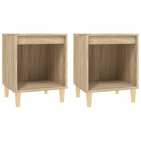 Nachttische2Er Set Sonoma Eiche 40X35X50 Cm Nachtkonsole