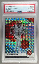 2021 Panini Mosaic 307 Ja'Marr Chase RC Rookie Silver Mosaic PSA 10 - 73824249