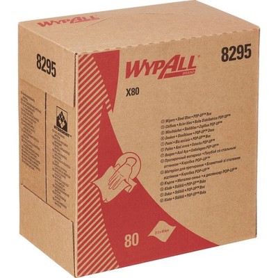 Wischtuch WypAll  X80 8295 L.ca.427 mmxB.ca.212mm blau 1-lagig 5 Boxen/KT WYPALL