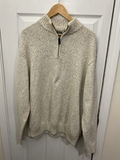 Chaps Men's Beige Half-Zip Sweater