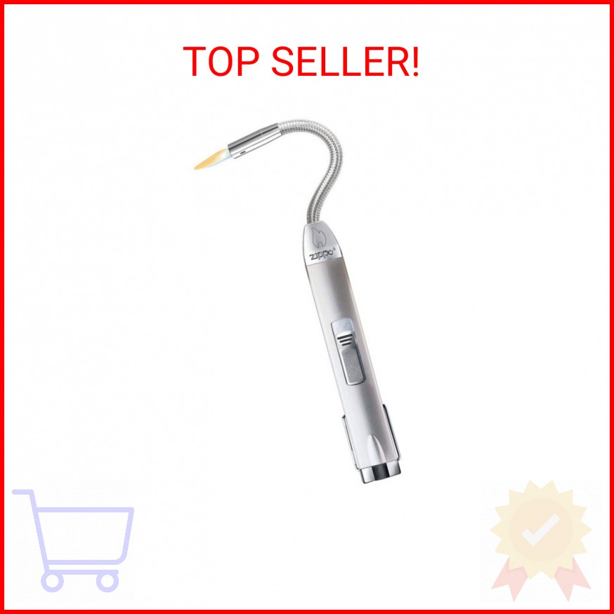 Zippo Silver Flex Neck Utility Lighter, Unfilled