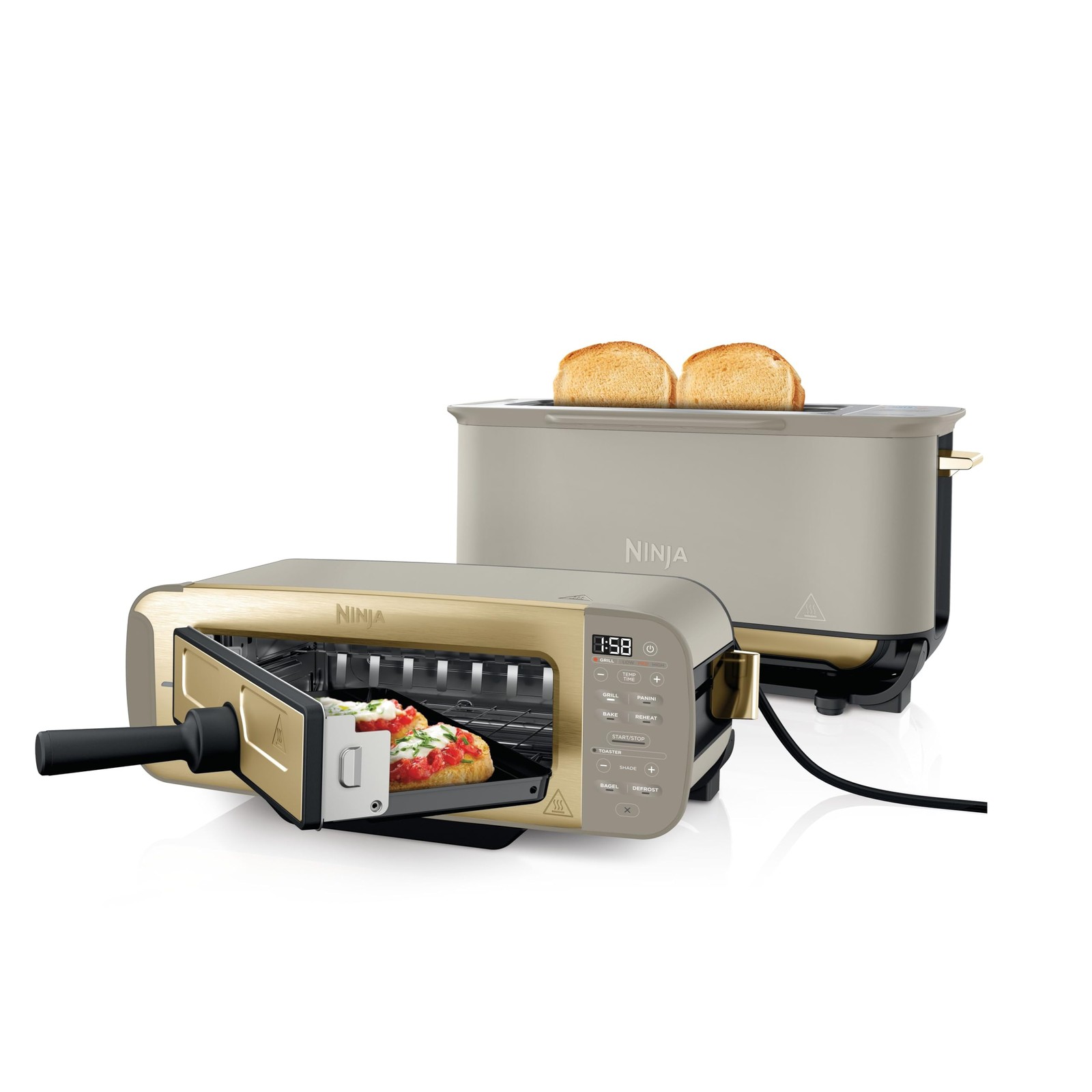 Ninja Foodi 3-In-1 Toaster, Grill & Panini Press In Stone Gold | ST202UKSTGD | By Sharkninja - Image 2