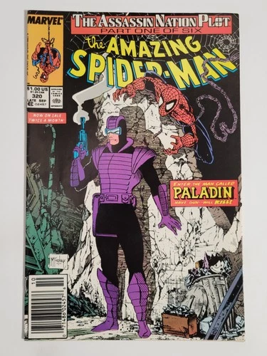 Amazing Spider-man #320 Marvel Comics 1989 VF 8.0 Paladin cover & appearance