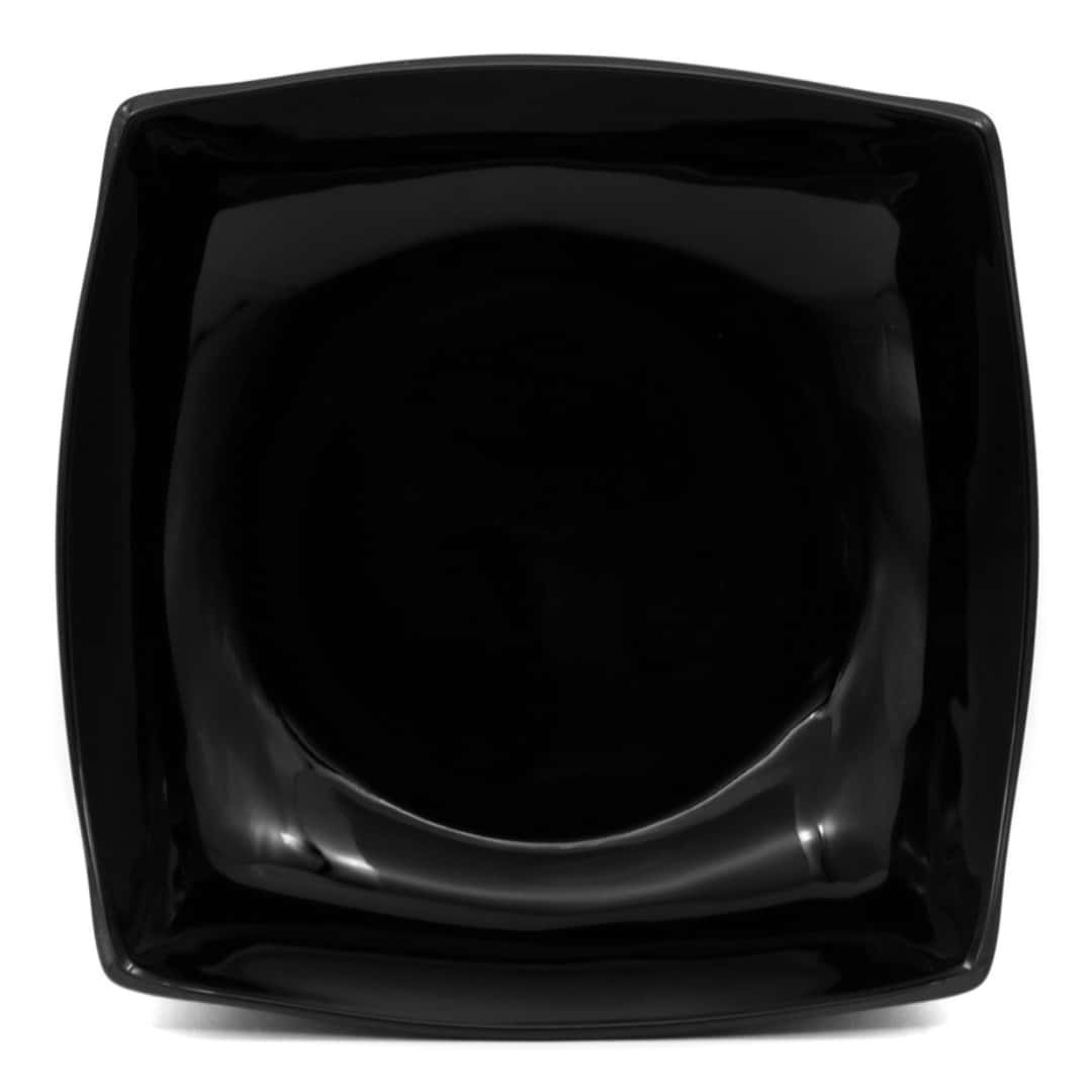 Set 6 Geschirr Mittel Delice Noir Schwarz 20 CM Glas Arcoroc Geschirr Eckig