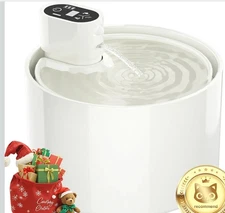 Ceramic Cat Water Fountain,Cat Water Fountain Cordless Automatic with 4 Filter f