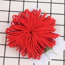 120Pcs 3mm Elastic Hair Ties - Rubber Hair Ties Hair Bands No Crease Red