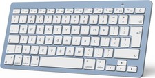 Bluetooth Wireless Keyboard QWERTY UK Layout For Mac iMac MacBook - Blue