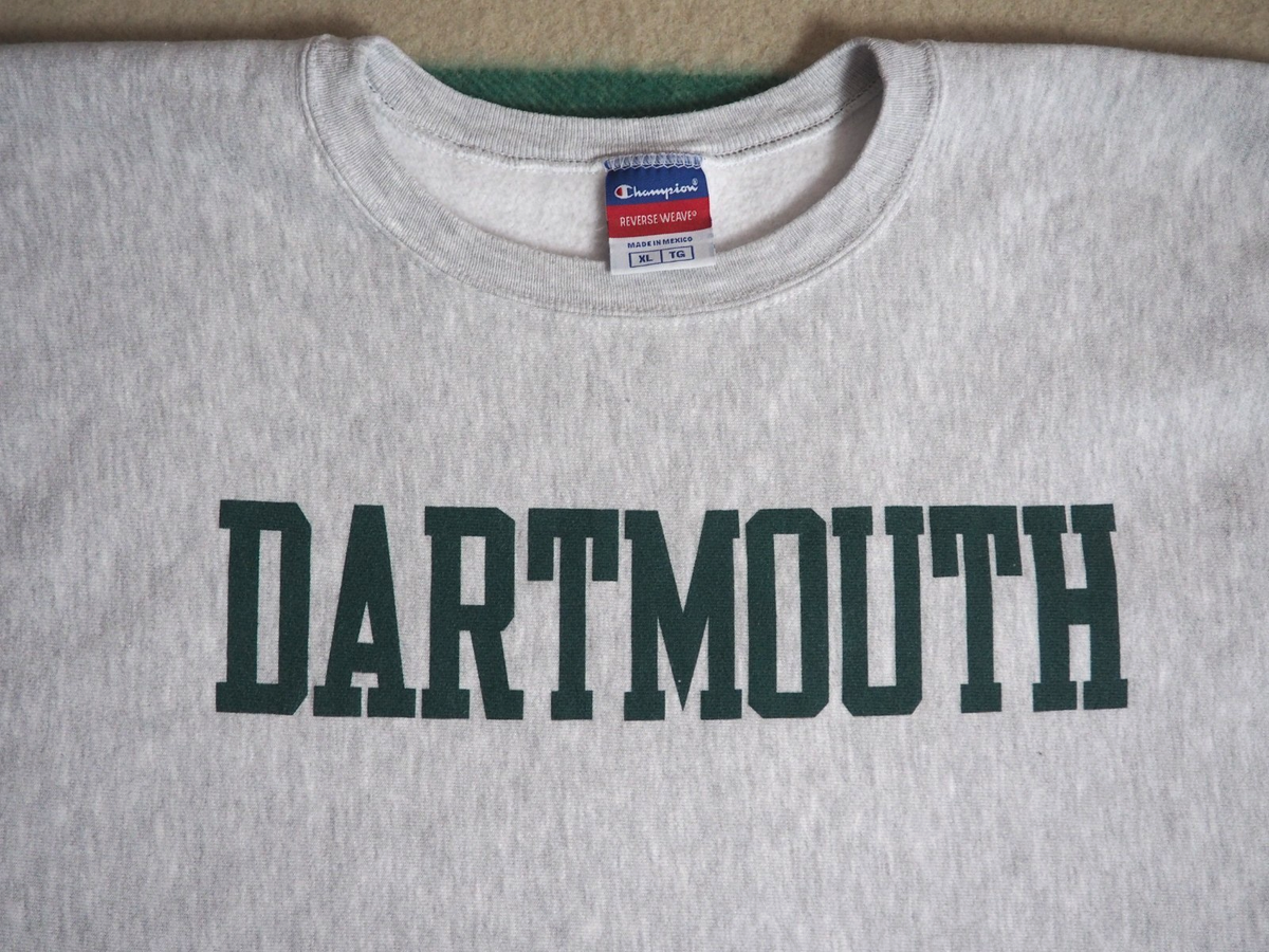 トップス CHAMPION REVERSE WEAVE 70S DARTMOUTH VTG Y2k Champion Reverse Weave Dartmouth University Gray