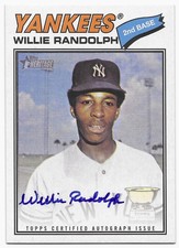 2026 Topps Heritage - Real One Autograph Auto - Willie Randolph Yankees #77RO-WR