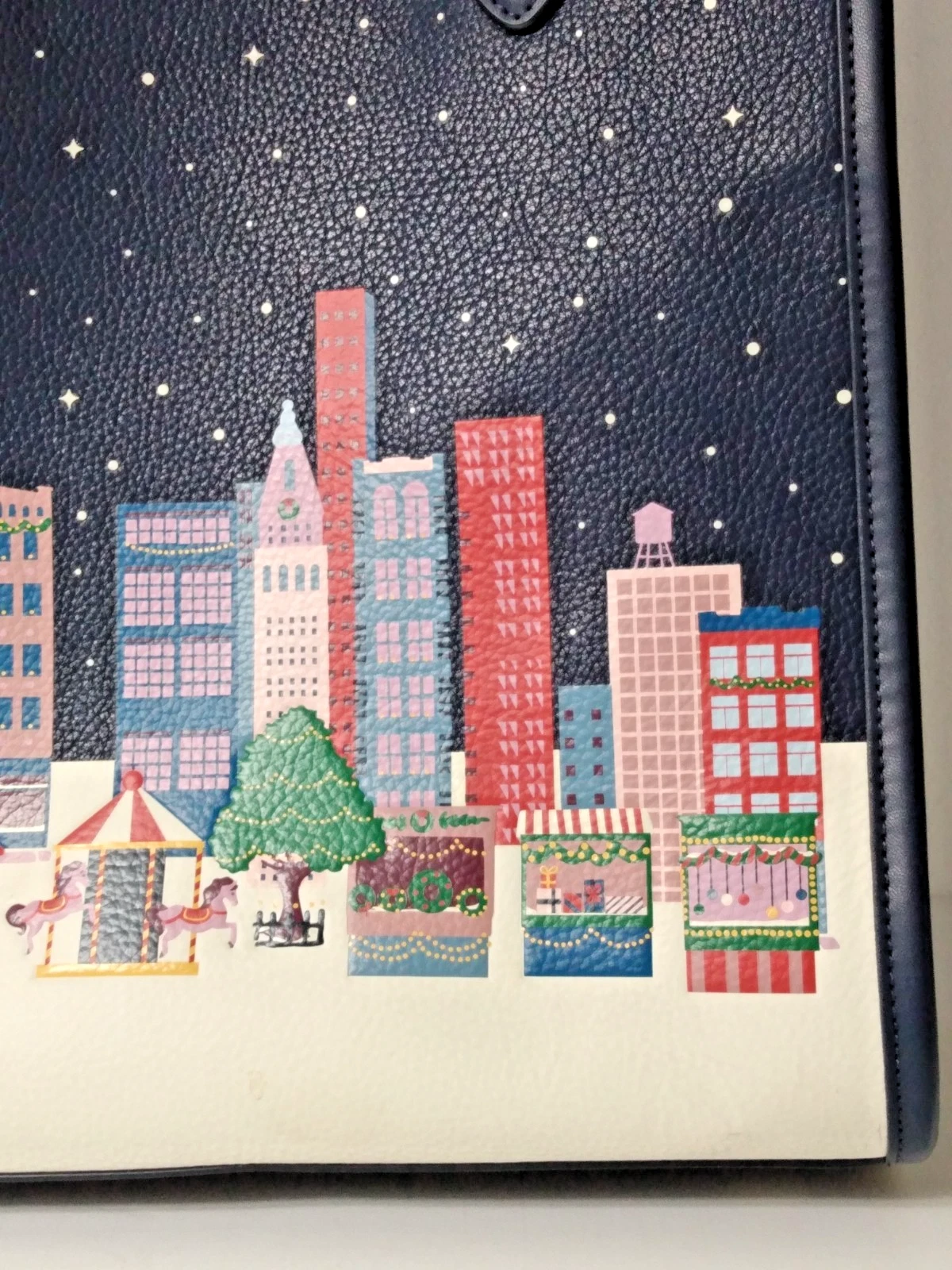 Borsa Kate Spade Ella Winter Wonders North South LargeZip Holiday edizione limitata