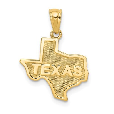 14k State of Texas Karte Anhänger Armband Halskette
