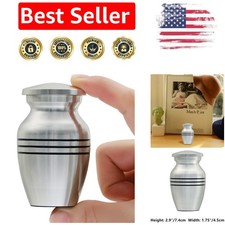 Compact Memorial Keepsake Urn for Ashes - Beautifully Packaged with Velvet Bag