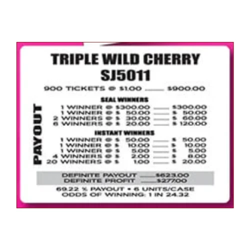 Triple Wild Cherry Zuglaschen - 900ct $1 Spiel | Spendenaktion Charity Bar Bingo - Bild 2 von 2
