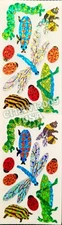 HAMBLY STUDIOS STICKERS PRISMATIC BUG DRAGONFLY  CATERPILLAR BEE LADYBUG VINTAGE