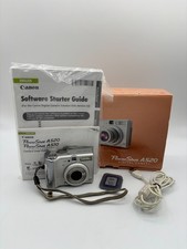 Canon PowerShot A520 Silver Digital Camera 4.0MP w/4x Zoom - Bundle Tested