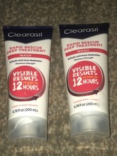 2 Clearasil Rapid Rescue Deep Treatment Wash 6.78 Fl Oz Exp 11/26