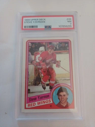 1984 Steve Yzerman OPC O-Pee-Chee RC Rookie #67 PSA 7 NM