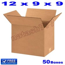 50 - 12x9x9 Cardboard Boxes Mailing Packing Shipping Moving Corrugated Carton
