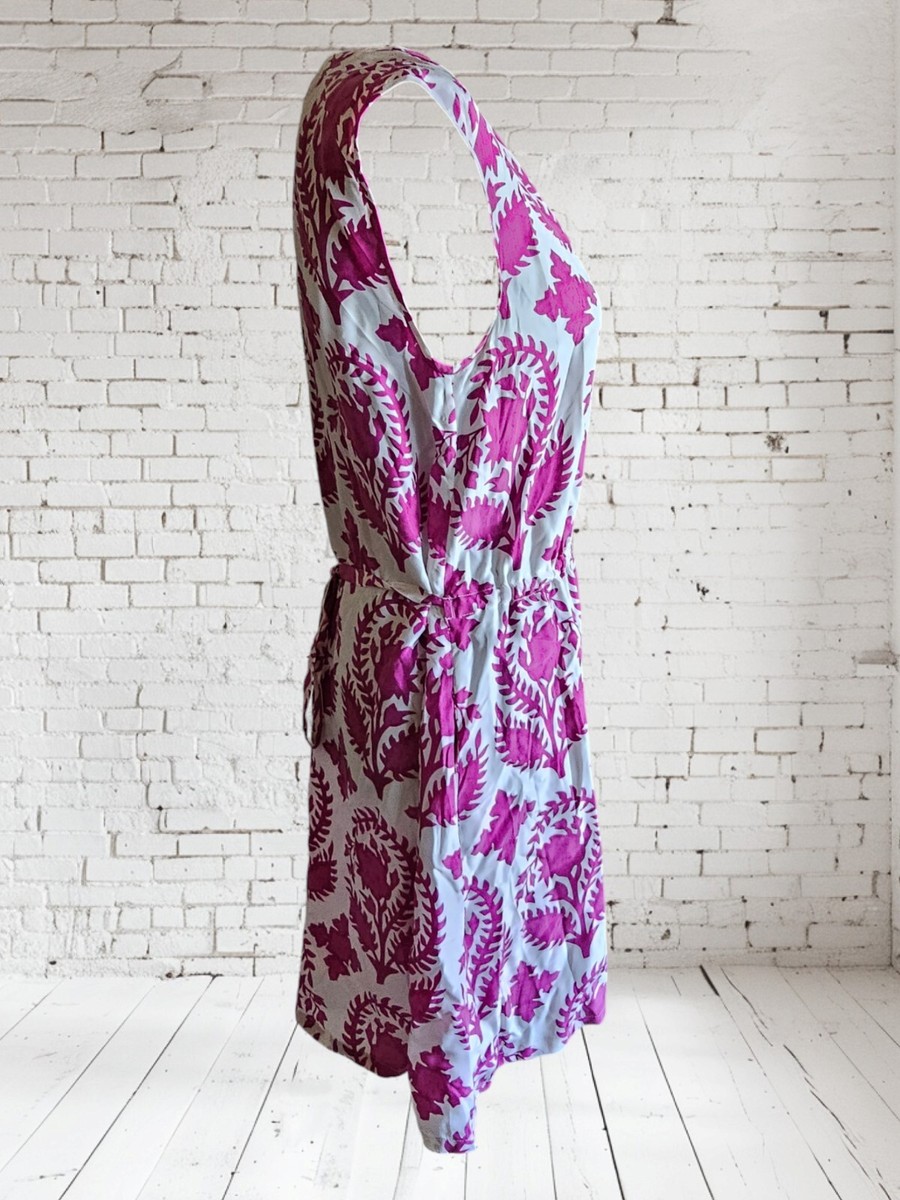 dvf purple silk dress DVF Diane Von Furstenberg Lilac Drawstring Silk Dress Indian Brocade Purple  $365