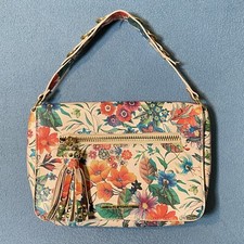 Steve Madden Shoulder Bag Floral With Gold Trim And Tassel