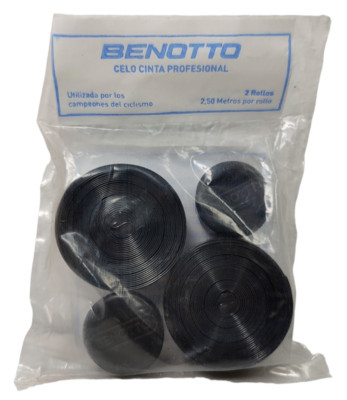 1 Benotto Black Smooth Handlebar Tape Cello Bar pack Vintage Bicycle eroica