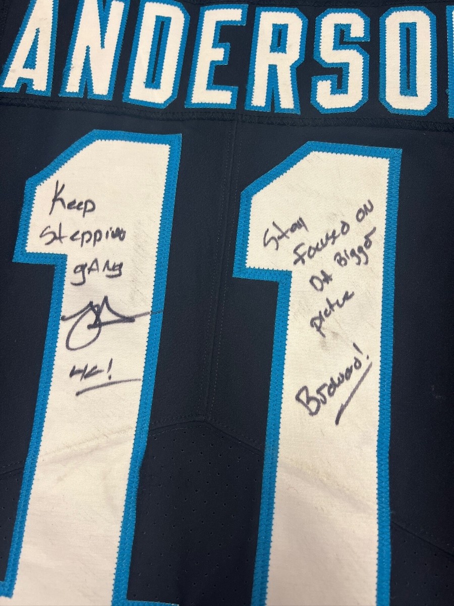 Game Used Carolina Panthers Robbie Anderson #11 SIGNED 2021 Jersey