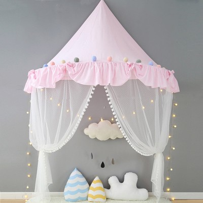 Kids Tent Girl Princess Teepees Children Canopy Bed Curtains