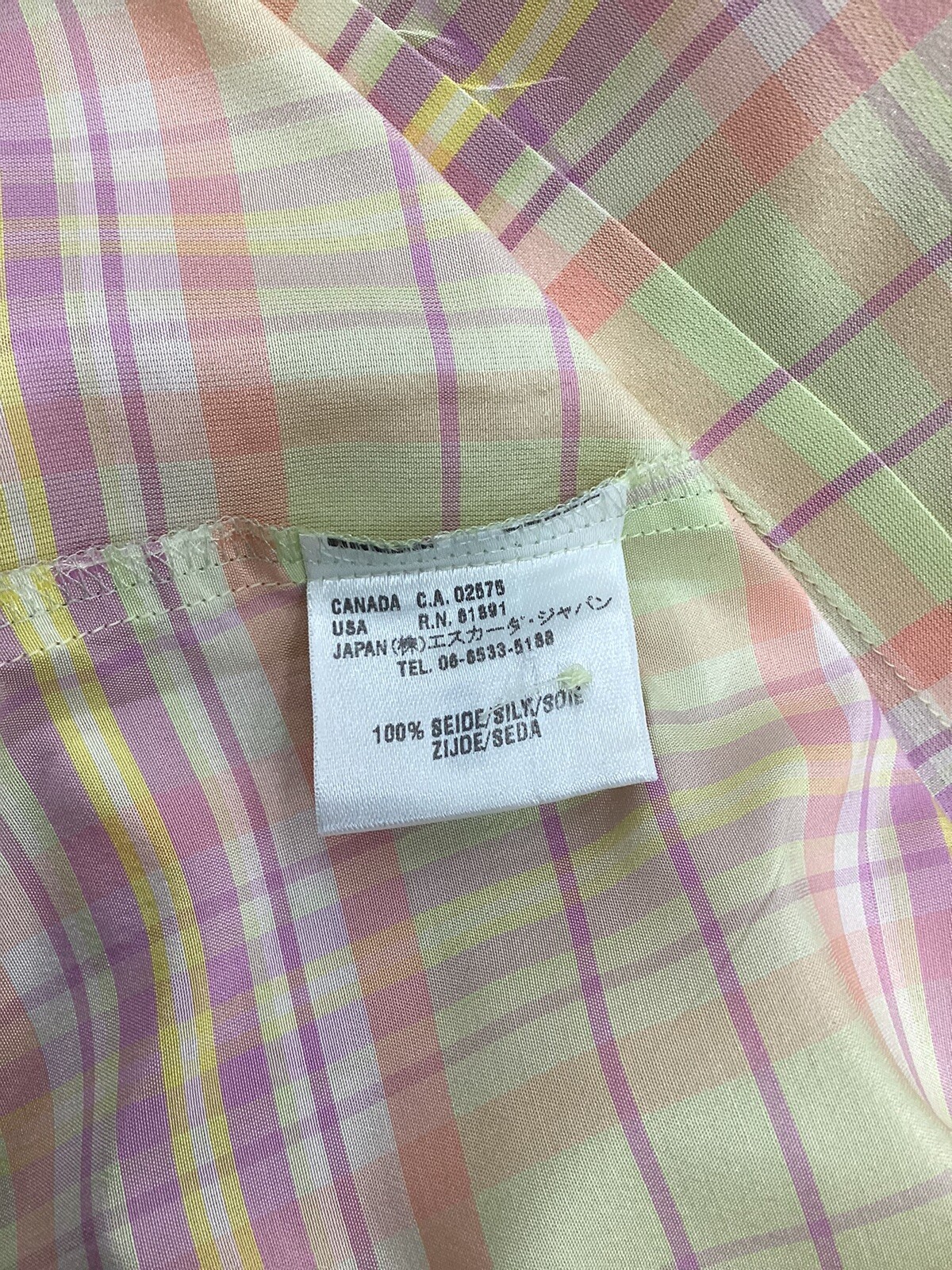 Escada Plaid Button Down Top - image 5