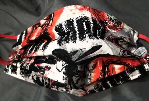 Ant-man Inspired Face Mask Adult Lined Wired elastic Bands - Picture 2 of 5